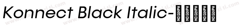 Konnect Black Italic字体转换